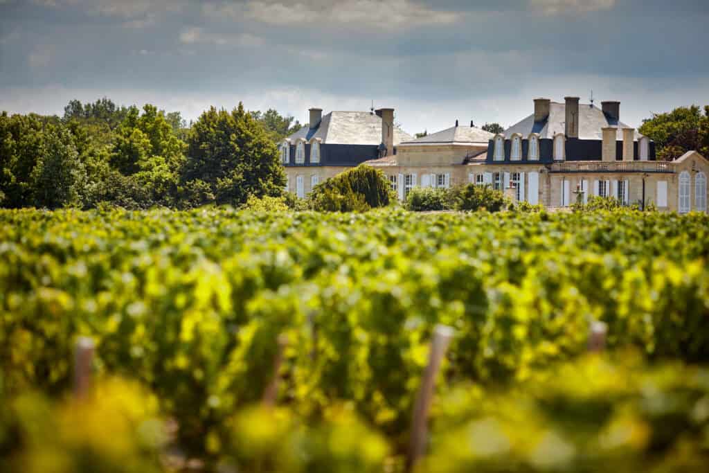 Château viticole bordelais au cœur des vignes, illustrant un week-end œnologique et un séjour dans le vignoble de Bordeaux